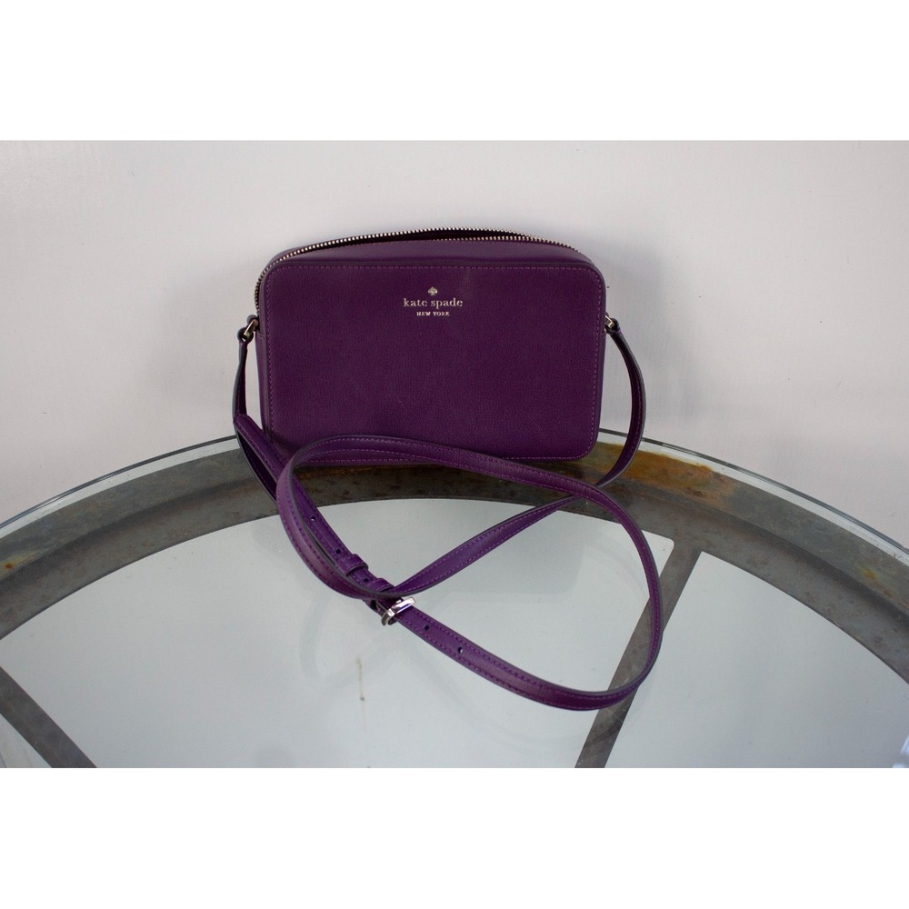 Kate Spade Sienna Ripe Plum Refined Grain Leather Crossbody Bag